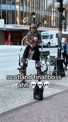 Scotland Final Boss Bagpiper 🏴💙 #scotish #musician #bagpipes #bagpiper #scotland #100k