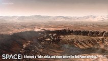 Artist Animation Of Water Flowing Into Ancient Mars Jezero Crater