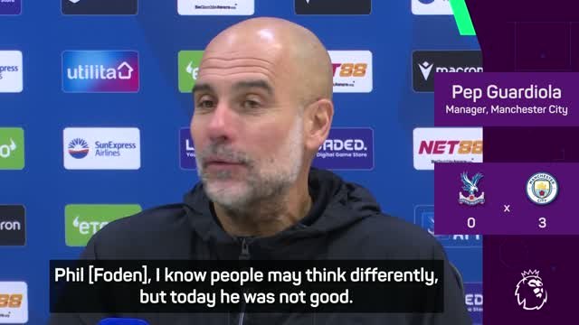 'Today he was not good' - Pep calls out Foden performance despite scoring