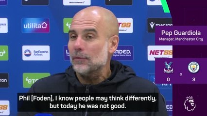 'Today he was not good' - Pep calls out Foden performance despite scoring