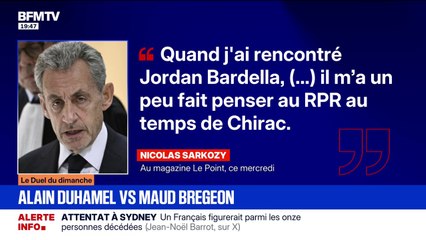"Le RN n'est pas devenu la droite": Maud Bregeon réagit aux propos de Nicolas Sarkozy dans son livre qui assure que Jordan Bardella lui fait penser à Jacques Chirac au temps du RPR
