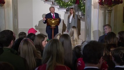 Trump sparks laughs with a remarkable resemblance in the audience