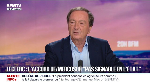 Mercosur: En tant que distributeur, on ne sera pas importateur de poulets ou de viandes si les clauses de sauvegarde ne sont pas respectées, assure Michel-Édouard Leclerc