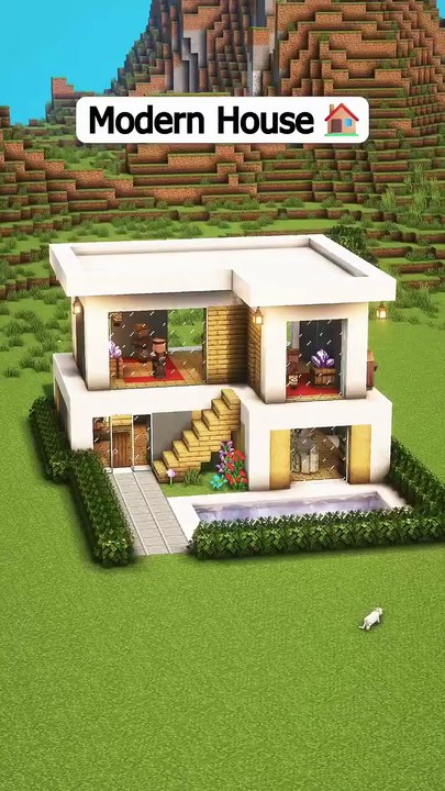 Minecraft easy modern house