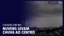 Ventania leva nuvens pesadas em direção ao centro de BH
