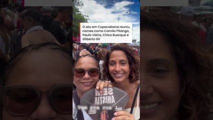 Ato contra o PL da Dosimetria reúne famosos no Rio de Janeiro #shorts