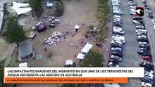 LAS IMPACTANTES IMÁGENES DEL MOMENTO EN QUE UNO DE LOS TERRORISTAS QUE CAE ABATIDO EN AUSTRALIA