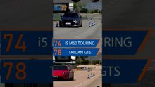 Taycan vs i5 M60 Touring #esquiva77 #shorts