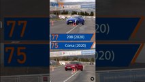 Peugeot 208 vs Opel Corsa en la #esquiva77 #shorts
