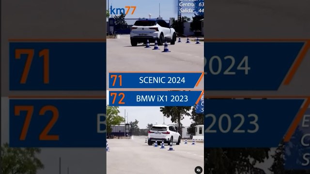 Dos eléctricos en la pista de pruebas: Renault Scenic E-Tech y BMW iX1