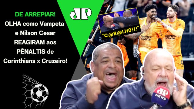 VAMPETA QUASE INFARTOU AO VIVO! | REAÇÕES dos PÊNALTIS de CORINTHIANS x CRUZEIRO! | GABIGOL VILÃO!