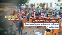 Nicaragua celebra su identidad con colorido Carnaval Acuático en el histórico Río San Juan