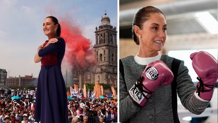 Claudia Sheinbaum presume sus dotes en el boxeo; la presidenta de México se mide con Diana "la Bonita" Fernández