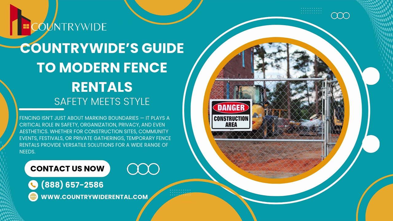 Safety Meets Style Countrywide’s Guide to Modern Fence Rentals