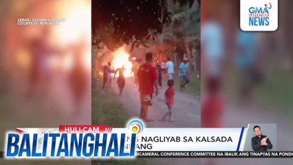 Tricycle, biglang nagliyab sa kalsada sa Brgy. Ragandang | Balitanghali