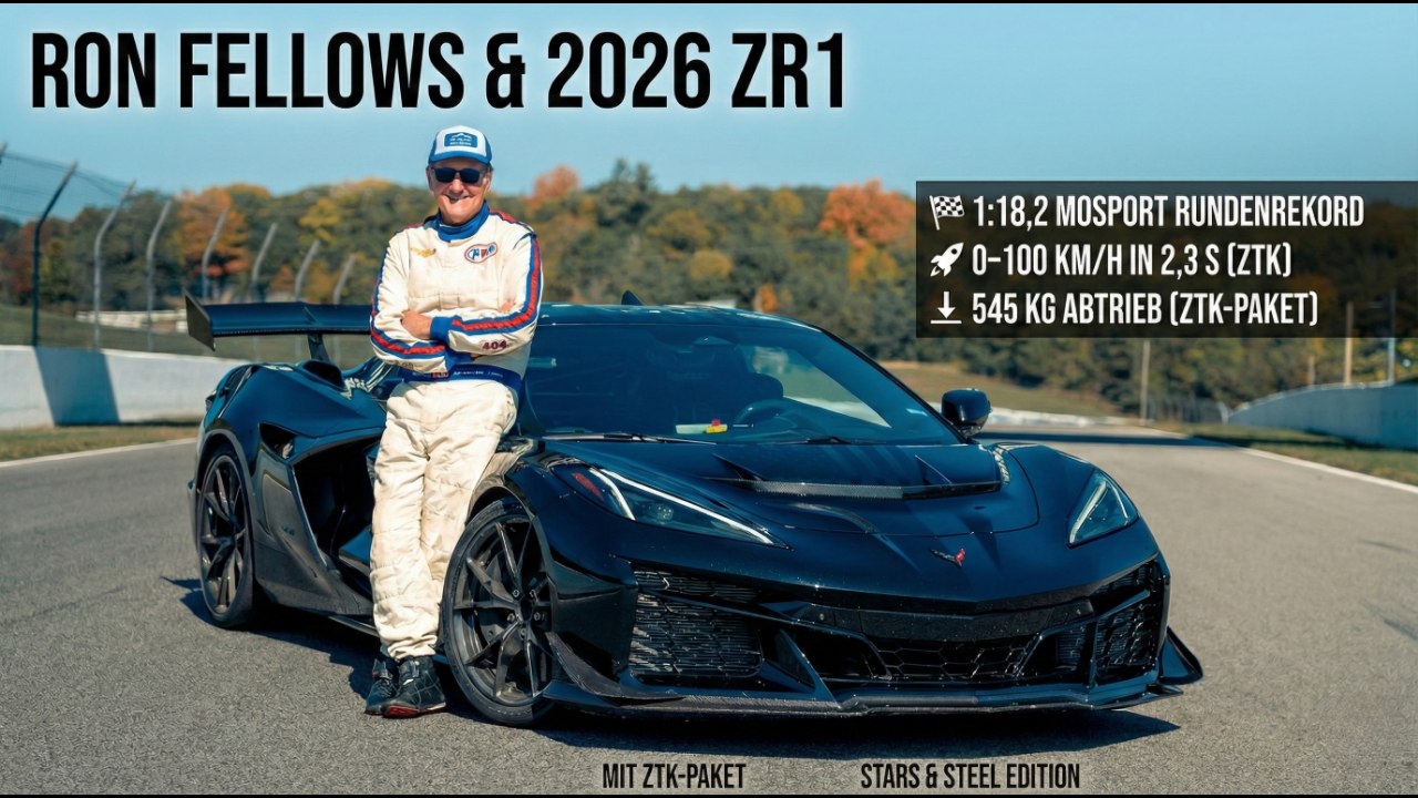 Corvette ZR1 2026 mit ZTK-Paket: 0–100 in 2,3 s & 1.200 lbs Abtrieb