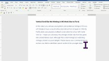 Vertical Scroll Bar Not Working in MS Word (How to Fix It)