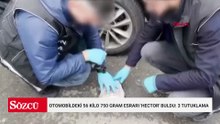 Otomobildeki 56 kilo 750 gram esrarı 'Hector' buldu: 3 tutuklama