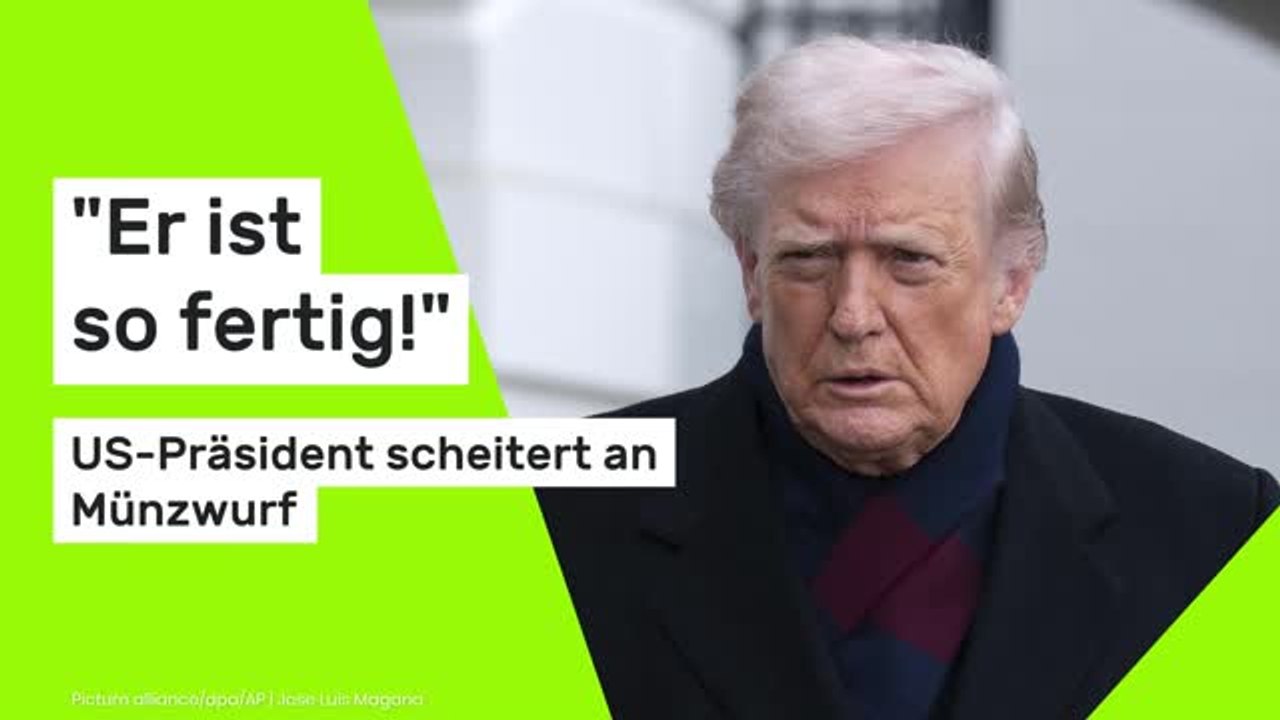 Donald Trump: 'Er ist so fertig!' US-Präsident scheitert an Münzwurf