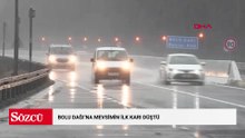 Bolu Dağı'na mevsimin ilk karı düştü