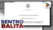 Pamamahagi ng SRI sa gov't employees at gratuity pay sa mga COS at JO, pinasisimulan ni PBBM ngayong araw | ulat ni Cleizl Pardilla