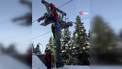 Bursa Uludağ\'da yürekler ağza geldi!