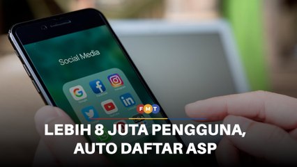 Media sosial lebih 8 juta pengguna dianggap berdaftar mulai 1 jan