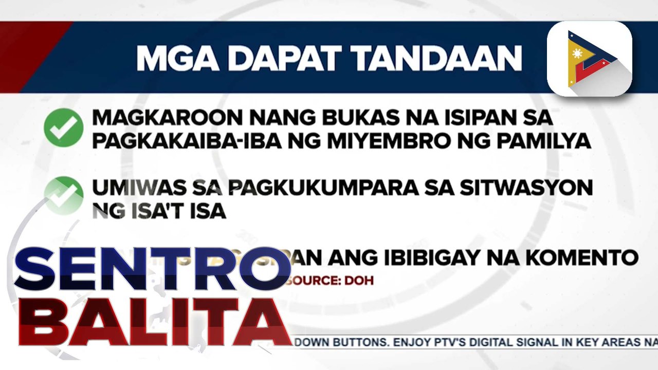 DOH, nagpaalala sa publiko na maging maingat sa damdamin ng bawat isa sa mga Christmas party at reunion