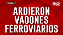 Fuego en Colegiales: se quemaron varios vagones del Ferrocarril Mitre