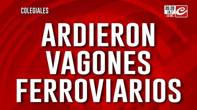 Fuego en Colegiales: se quemaron varios vagones del Ferrocarril Mitre