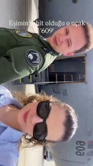 Şehit üsteğmenin eşi, düşen uçakta birlikte çekildikleri fotoğrafları paylaştı