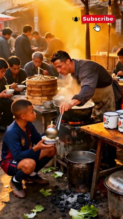 Messi vs Ronaldo open Soup shop