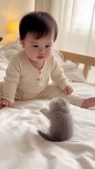 Baby Finally Catches The Cat And Can't Stop Laughing! 👶🐱 | Pure Joy Moment