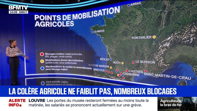 LES ÉCLAIREURS - Colère agricole: voici où sont situés les points de blocages
