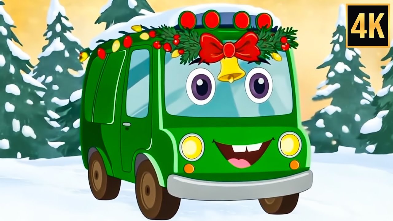 Wheels on the Christmas Bus | Kids TV Channel | Christmas Cartoon Songs for Kids