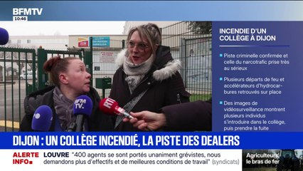 "Comment rassurer nos enfants si nous on est angoissés": l'inquiétude des parents d'élèves après l'incendie d'un collège à Dijon