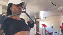 Fitness enthusiast tries to impress everyone at gym but the cable machine betrays her