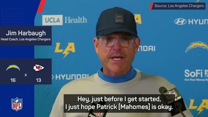 Harbaugh offers support to Mahomes after season-ending injury