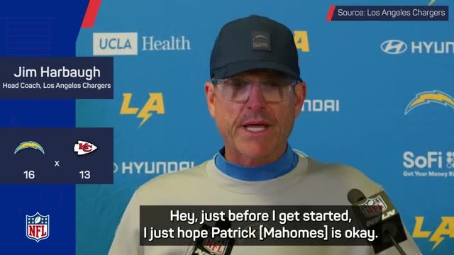 Harbaugh offers support to Mahomes after season-ending injury