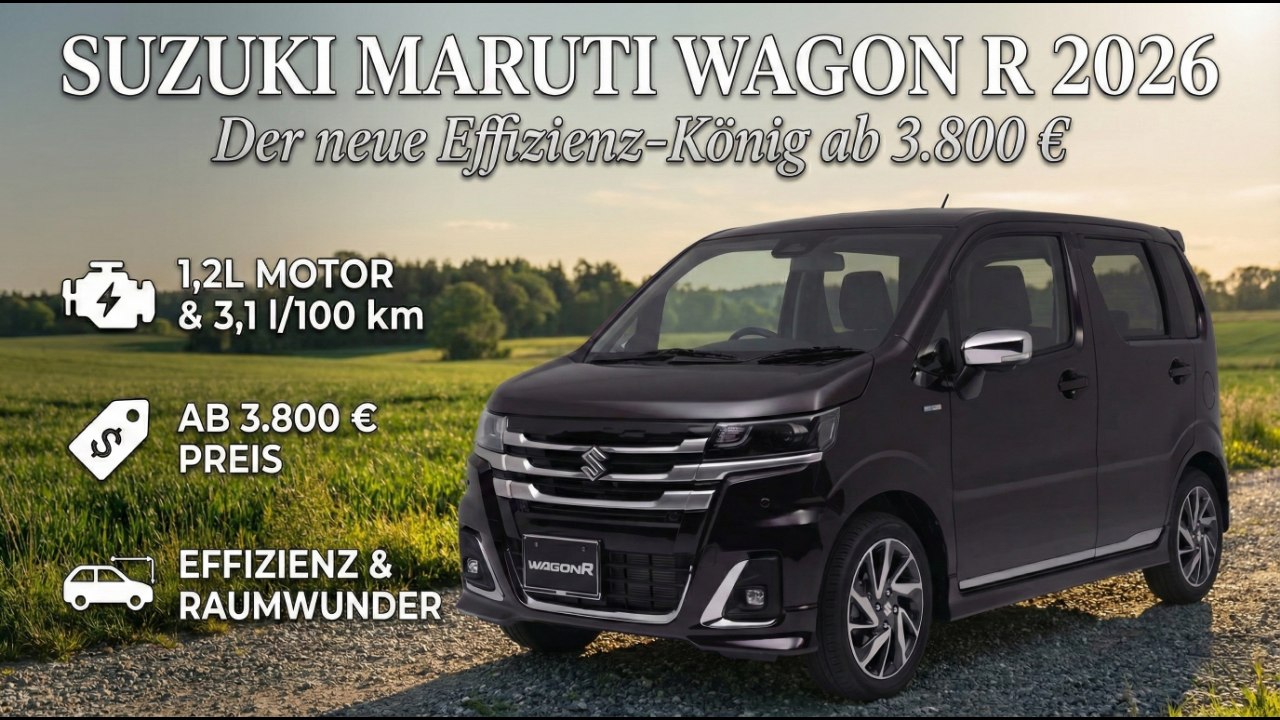 Suzuki Maruti Wagon R 2026 – Preis, Verbrauch, Ausstattung