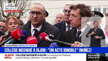 Collège incendié à Dijon: "On ne lâchera rien, nous sommes déterminés à lutter contre le trafic de stupéfiants", affirme Laurent Nuñez