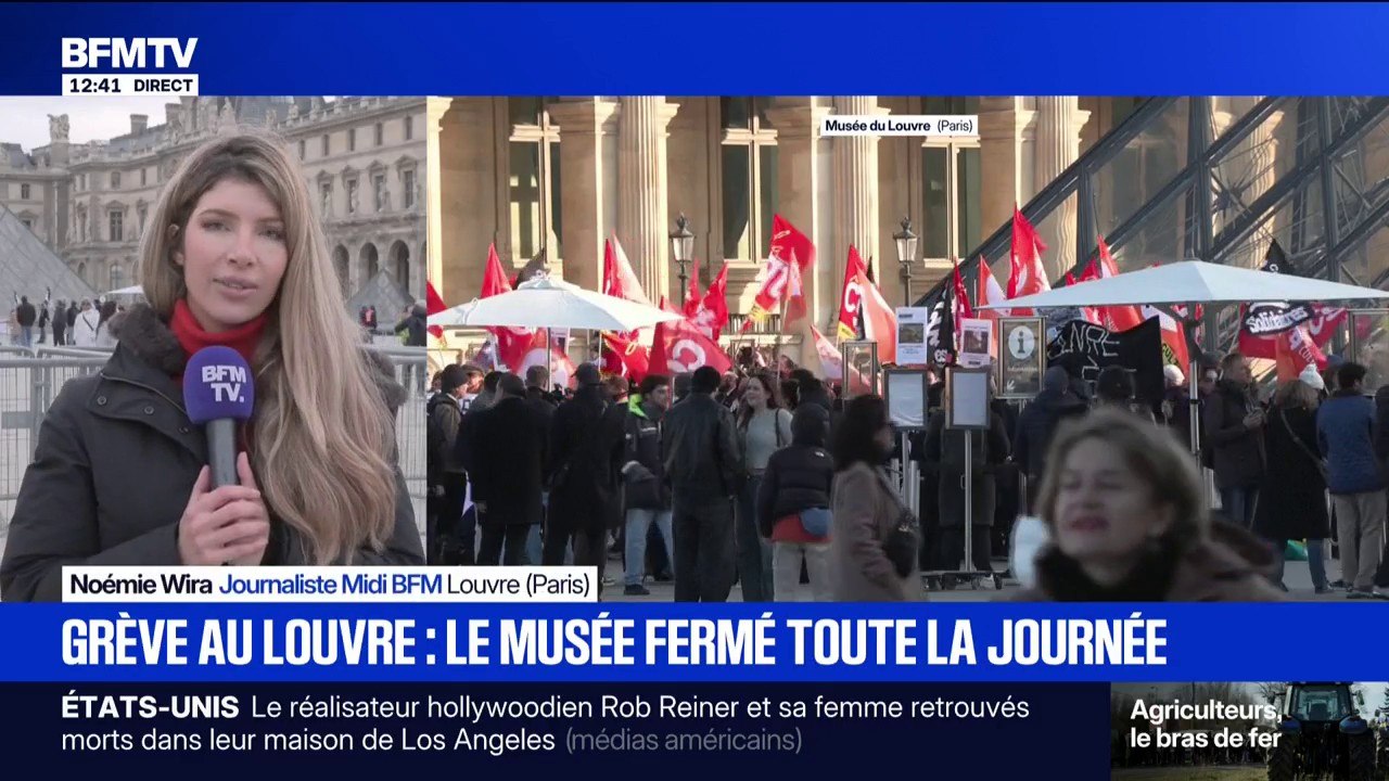 "Je les soutiens, mais c'est dommage": la déception des visiteurs du Louvre devant les portes closes du musée