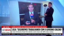 Lula parabeniza José Antonio Kast pela vitória no Chile
