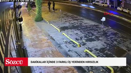 Beylikdüzü'nde dakikalar içinde 3 farklı iş yerinden hırsızlık yapan çocuklar kamerada