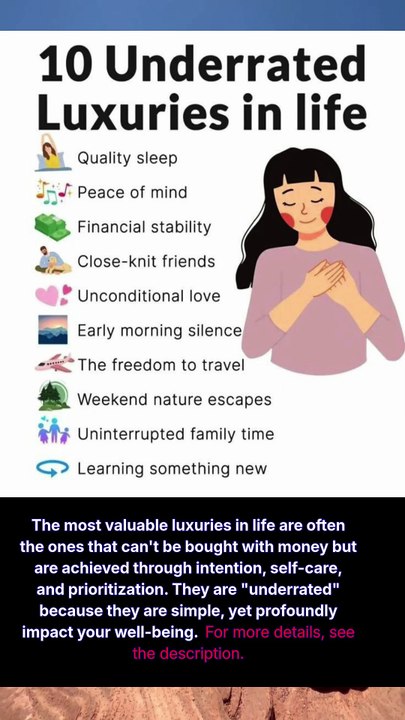 10 underrated luxuries in life