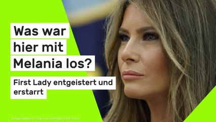 Melania Trump neben Donald Trump: First Lady entgeistert und erstarrt - was war hier mit Melania los?