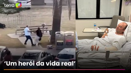 Homem que desarmou atirador em atentado na Austrália aparece em 1ª foto após cirurgia