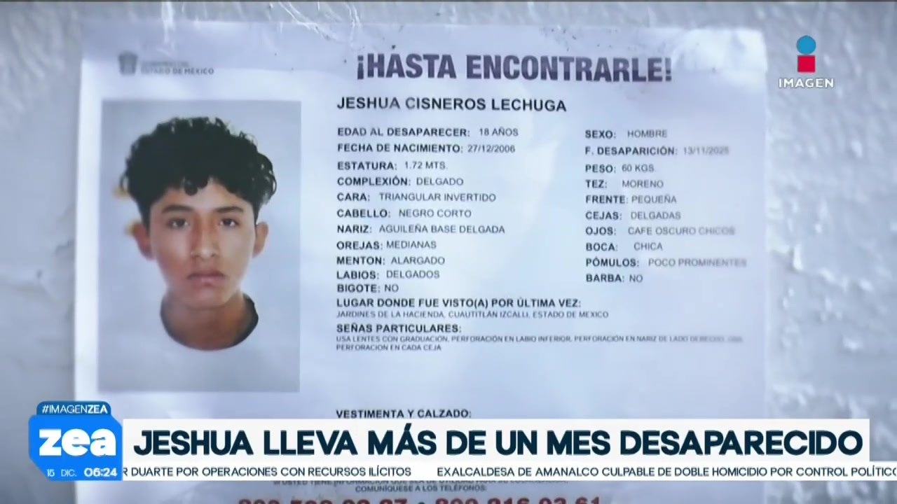 Continúa la búsqueda de Jeshua quien desapareció en Cuautitlán Izcalli