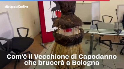 Com'è il Vecchione di Capodanno che brucerà a Bologna: video