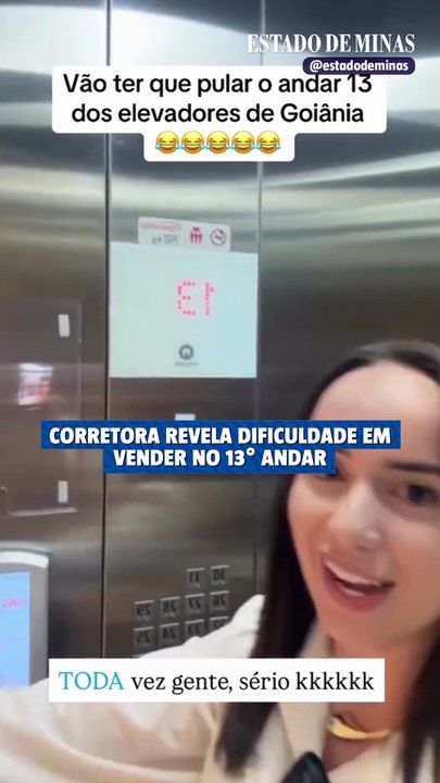 Corretora de luxo revela dificuldade em vender apartamentos no 13º andar